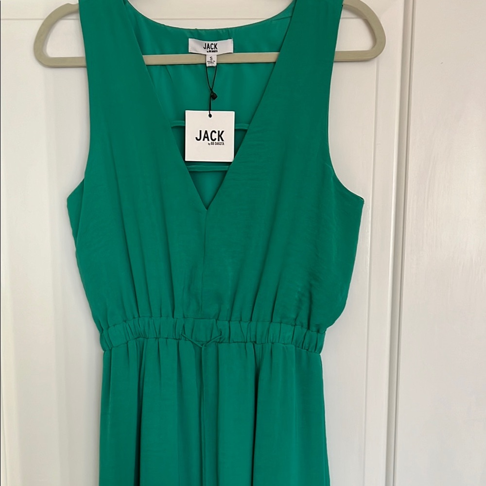 Jack by BB Dakota Women's Green Maxi Dress. Lined, side slit. NEW! - Picture 3 of 8